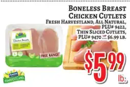 Trade Fair Supermarket BONELESS BREAST CHICKEN CUTLETS offer