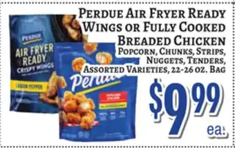 Trade Fair Supermarket Perdue Air Fryer Ready Wings or Fully Cooked Breaded Chicken offer