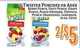 Trade Fair Supermarket Twister Punches or Ades offer