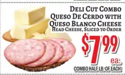 Trade Fair Supermarket DELI CUT COMBO Queso De Cerdo WITH Queso Blanco Cheese HEAD CHEESE offer
