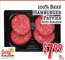 Trade Fair Supermarket 100% Beef Hamburger Patties Suzy Sirloin offer