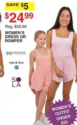 Dunham's Sports 90 DEGREE WOMEN'S DRESS OR ROMPER offer