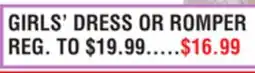 Dunham's Sports GIRLS' DRESS OR ROMPER offer