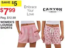 Dunham's Sports CANYON CREEK WOMEN'S LOUNGE SHORTS offer