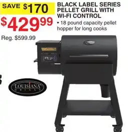 Dunham's Sports BLACK LABEL SERIES PELLET GRILL WITH WI-FI CONTROL offer