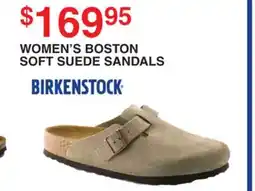Dunham's Sports BIRKENSTOCK WOMEN'S BOSTON SOFT SUEDE SANDALS offer