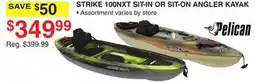 Dunham's Sports PELICAN STRIKE SIT-IN OR SIT-ON ANGLER KAYAK offer