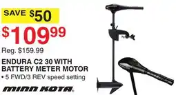 Dunham's Sports MINN KOTA ENDURA C2 30 WITH BATTERY METER MOTOR offer