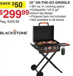 Dunham's Sports BLACKSTONE 22 ON-THE-GO GRIDDLE offer