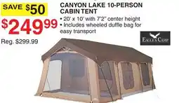 Dunham's Sports EAGLES CAMP CANYON LAKE 10-PERSON CABIN TENT offer