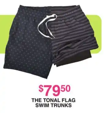 Dunham's Sports THE TONAL FLAG SWIM TRUNKS offer