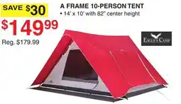 Dunham's Sports A FRAME 10-PERSON TENT offer