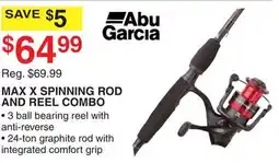 Dunham's Sports ABU GARCIA MAX X SPINNING ROD AND REEL COMBO offer
