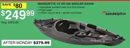 Dunham's Sports SUNDOLPHIN MARQUETTE 10' SIT-ON ANGLER KAYAK offer