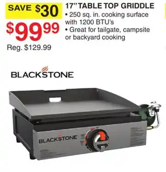Dunham's Sports BLACKSTONE 17 TABLE TOP GRIDDLE offer
