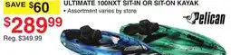 Dunham's Sports PELICAN ULTIMATE 100NXT SIT-IN OR SIT-ON KAYAK offer