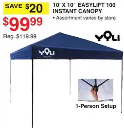 Dunham's Sports YOLI 10' X 10' EASYLIFT 100 INSTANT CANOPY offer