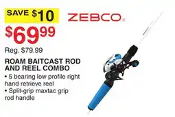 Dunham's Sports ZEBCO ROAM BAITCAST ROD AND REEL COMBO offer