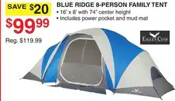 Dunham's Sports EAGLE CAMP BLUE RIDGE 8-PERSON FAMILY TENT offer