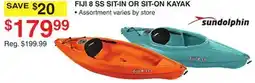 Dunham's Sports SUNDOLPHIN FIJI 8 SS SIT-IN OR SIT-ON KAYAK offer