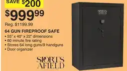 Dunham's Sports 64 GUN FIREPROOF SAFE offer