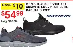 Dunham's Sports SKECHERS MEN'S TRACK LESHUR OR SUMMITS LOUVIN ATHLETIC CASUAL SHOES offer