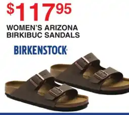 Dunham's Sports BIRKENSTOCK WOMEN'S ARIZONA BIRKIBUC SANDALS offer