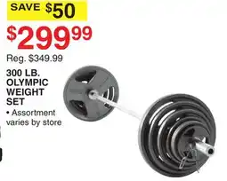 Dunham's Sports 300 LB. OLYMPIC WEIGHT SET offer