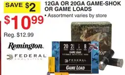 Dunham's Sports 12GA OR 20GA GAME-SHOK OR GAME LOADS offer