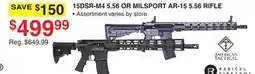 Dunham's Sports AMERICAN TACTICAL 15DSR-M4 5.56 OR MILSPORT AR-15 5.56 RIFLE offer