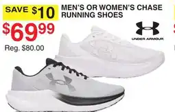 Dunham's Sports UNDER ARMOUR MEN'S OR WOMEN'S CHASE RUNNING SHOES offer