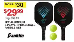Dunham's Sports FRANKLIN JET ALUMINUM 2-PLAYER PICKLEBALL PADDLE SET offer