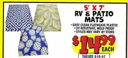 Ollie's 5' X 7' RV & PATIO MATS offer