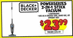 Ollie's BLACK + DECKER POWERSERIES 3-IN-1 STICK DECKER VACUUM offer