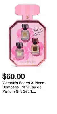 Victoria's Secret Victoria's Secret 3-Piece Bombshell Mini Eau de Parfum Gift Set ft. Exclusive Bombshell Bouquet offer