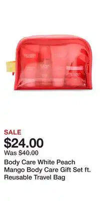 Victoria's Secret Body Care White Peach Mango Body Care Gift Set ft. Reusable Travel Bag offer