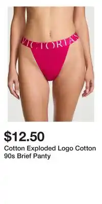 Victoria's Secret Cotton Exploded Logo Cotton 90s Brief Panty offer