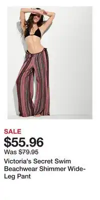 Victoria's Secret Victoria's Secret Swim Beachwear Shimmer Wide-Leg Pant offer