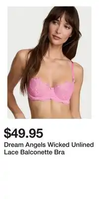 Victoria's Secret Dream Angels Wicked Unlined Lace Balconette Bra offer
