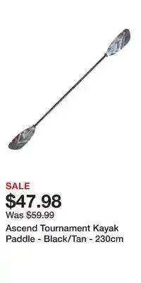 Cabela's Ascend Tournament Kayak Paddle - Black/Tan - 230cm offer