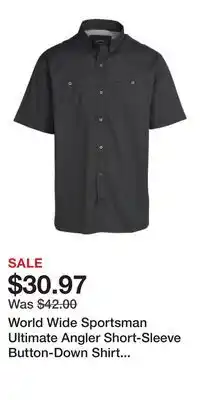 Cabela's World Wide Sportsman Ultimate Angler Short-Sleeve Button-Down Shirt - Asphalt - S offer
