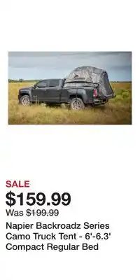 Cabela's Napier Backroadz Series Camo Truck Tent - 6'-6.3' Compact Regular Bed offer