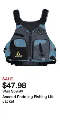Cabela's Ascend Paddling Fishing Life Jacket offer