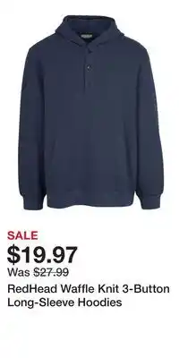 Cabela's RedHead Waffle Knit 3-Button Long-Sleeve Hoodies offer