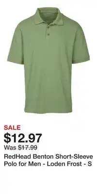 Cabela's RedHead Benton Short-Sleeve Polo for Men - Loden Frost - S offer