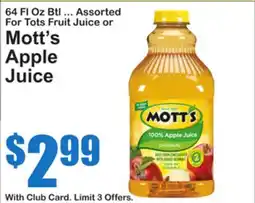 SuperFresh Mott's Apple Juice offer