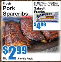SuperFresh Fresh Pork Spareribs offer