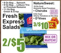 SuperFresh Fresh Express Salads offer