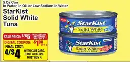 SuperFresh StarKist Solid White Tuna offer