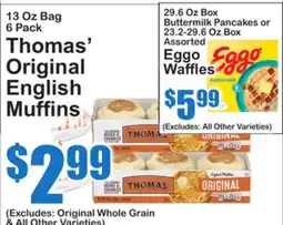 SuperFresh Thomas' Original English Muffins offer